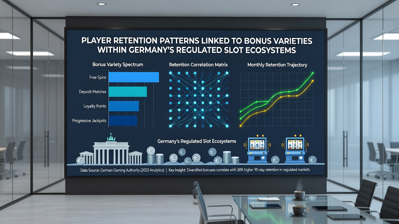Grafische Darstellung von Retentionskurven in Abhängigkeit von Bonusvarianten im deutschen Slot-Markt